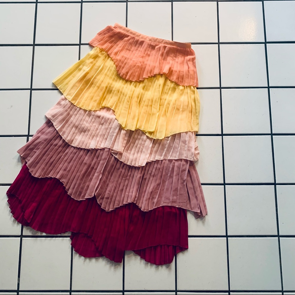 Boutique L’ATISTE Tiered Tulip Maxi Skirt